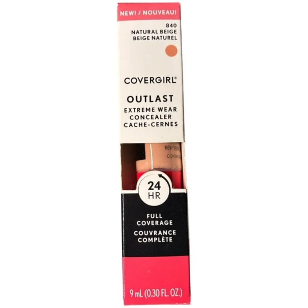 Covergirl Outlast Extreme Wear Concealer 840 Natural Beige Full Coverage NIB‎
